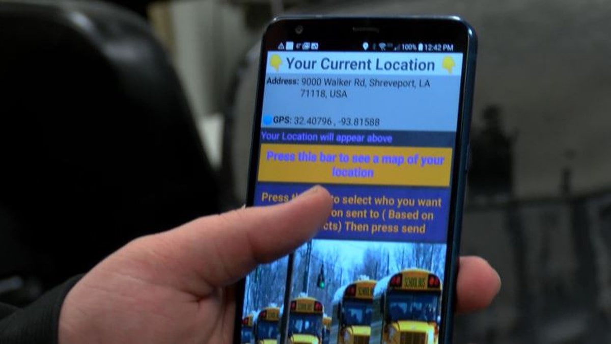 Three Southwood High School students are working on a bus app to help students and parents.