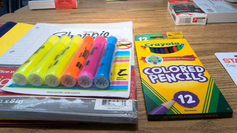 The district spent $70,000 for supplies needed by students.