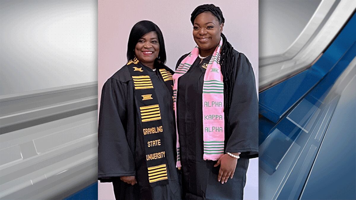 Suzzon Jiles and her daughter, Trinity, are both graduating from Grambling State University on...