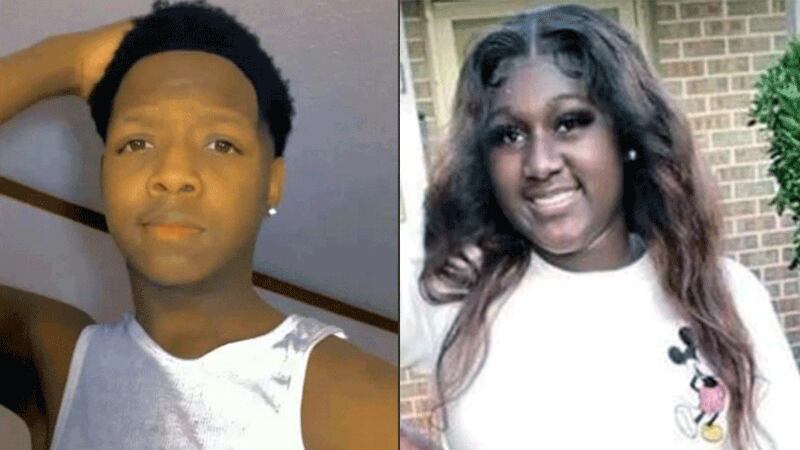 Sema'J Mitchell, 17, and Toni Moore, 14