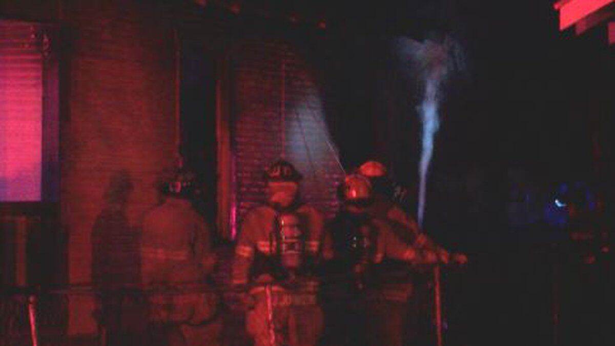 Fire heavily damaged a vacant house and caused minor damage to the house next door at 10:32...