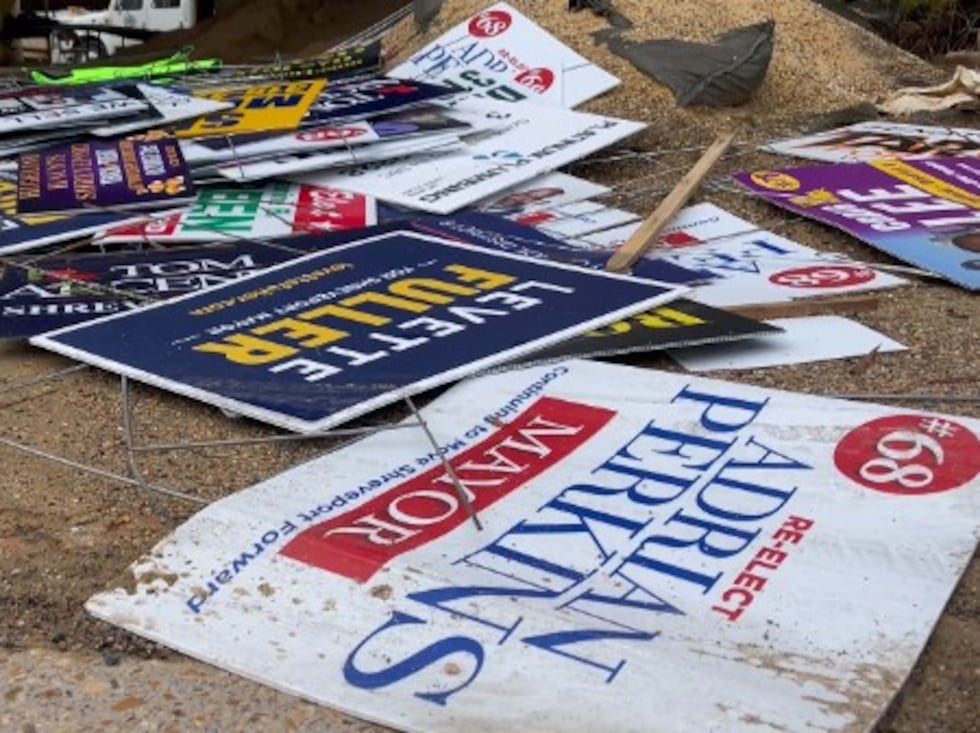 The City of Shreveport has ordinances in places that dictate where political candidates can...