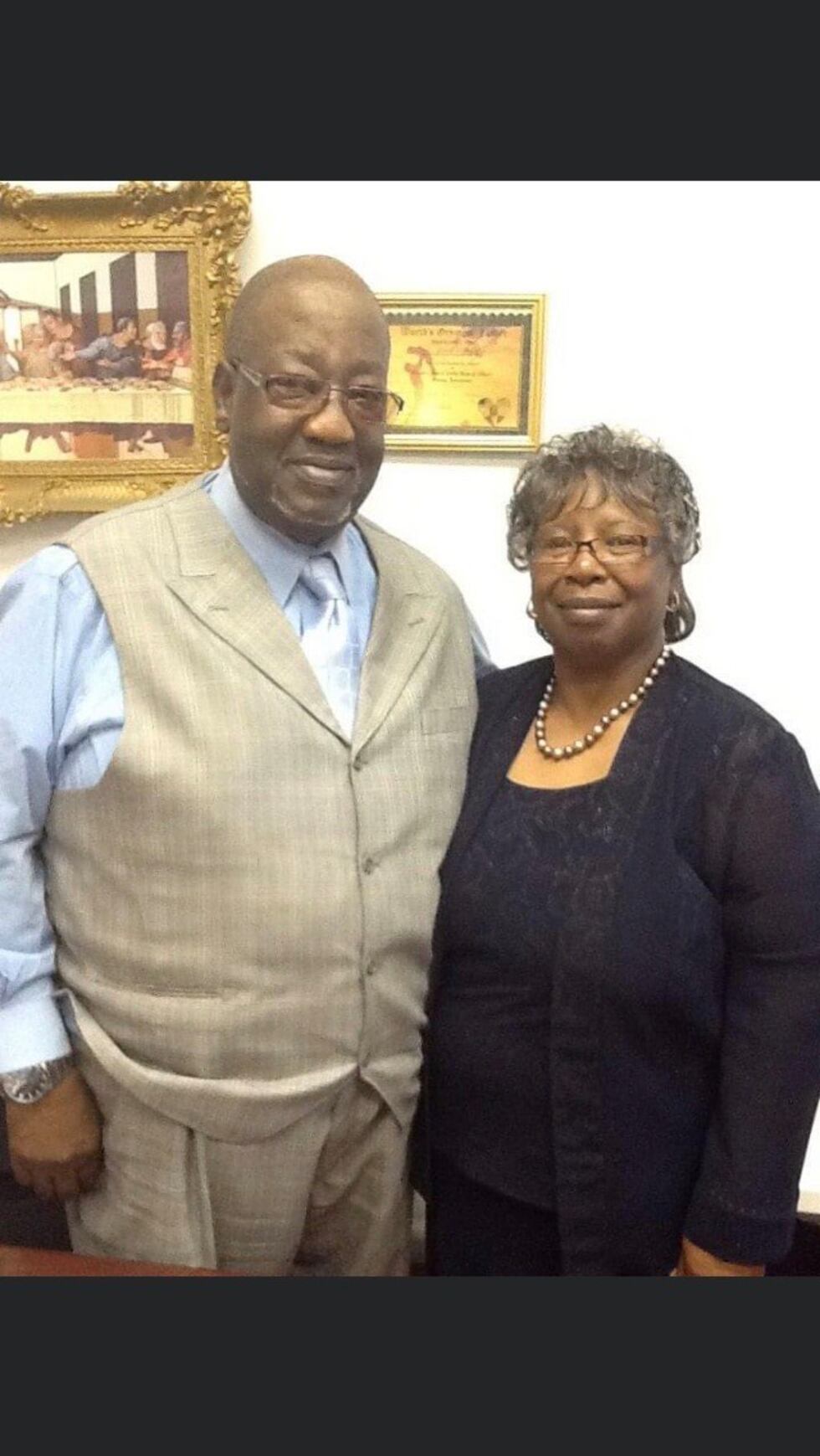 Dr. Carroll and his wife of over 45 years, Virginia Carroll.