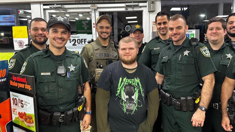 Police in Florida stopped in at a 7-Eleven to surprise an employee with birthday gifts.