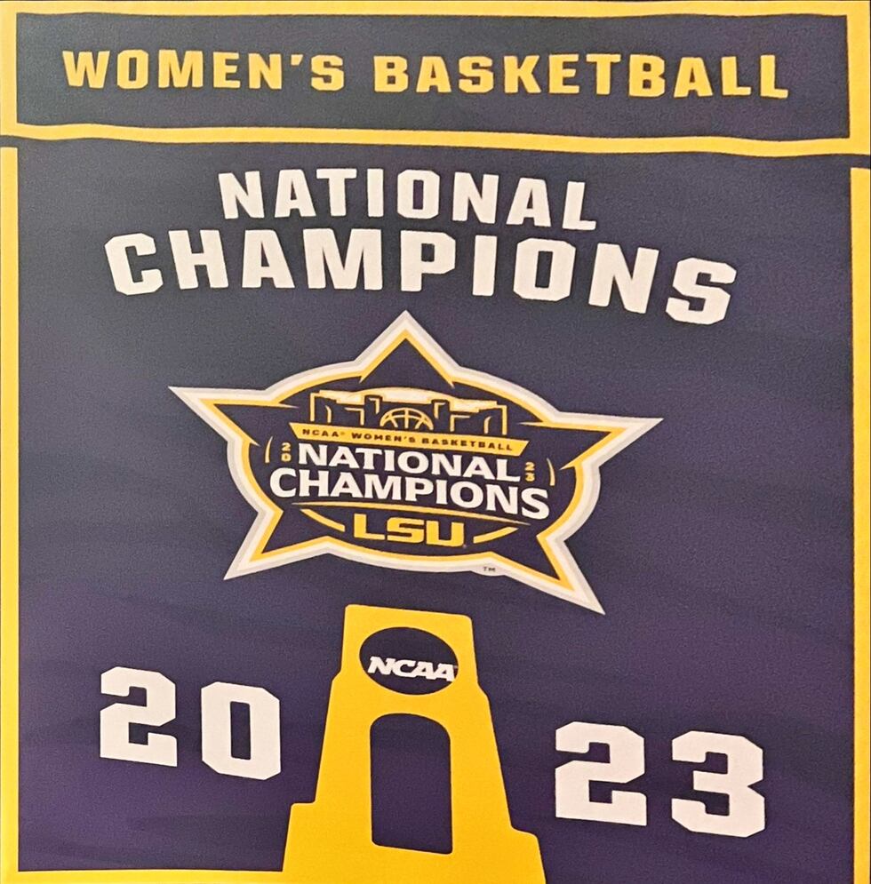 LSU banner ceremony