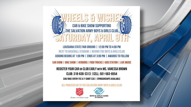 Wheels & Wishes - a car and bike show supporting the Salvation Army’s Boys & Girls Club will...