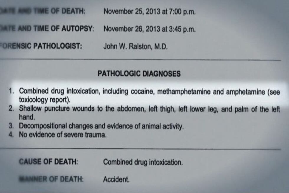 Official autopsy says Wright died from an accidental drug overdose. Wright's family hired a...