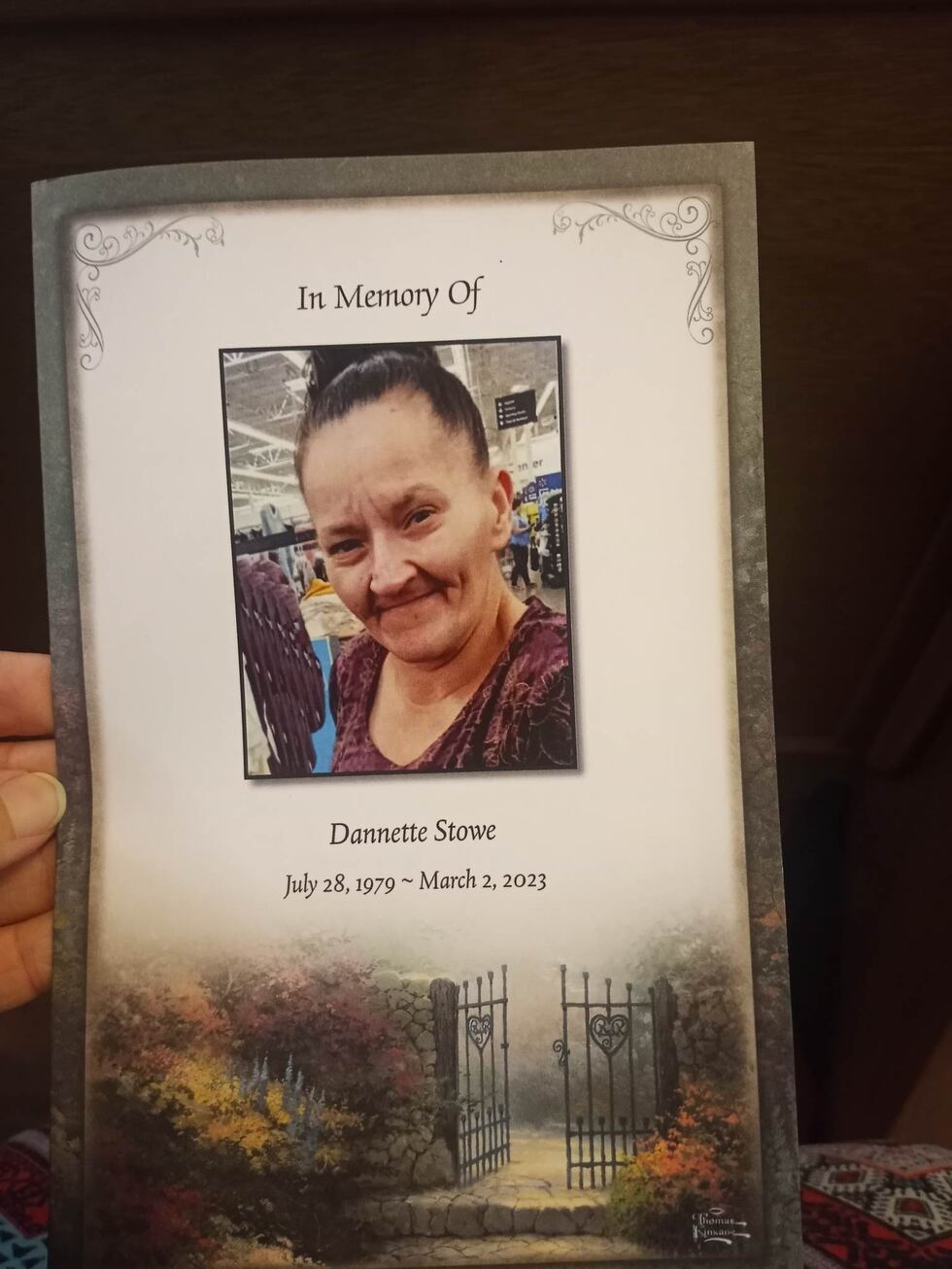 Dannette Stowe was killed in a house fire in McCurtain County, Okla. on March 2, 2023.
