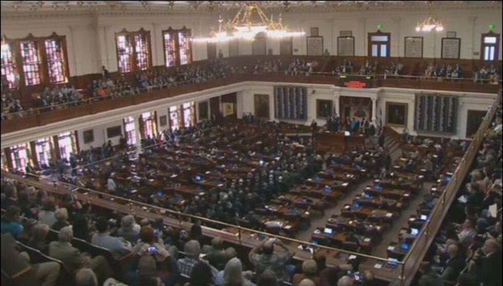 Texas Gov. Gregg Abbott gave his State of the State address in the House Chamber of the Texas...
