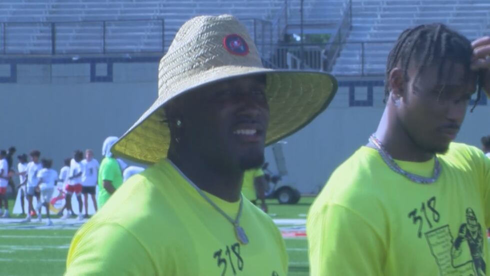 Devin White at the 318 Takeover football camp
