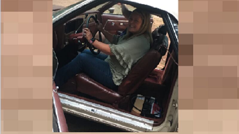 Tonya Hilburn sits in her 1982 El Camino