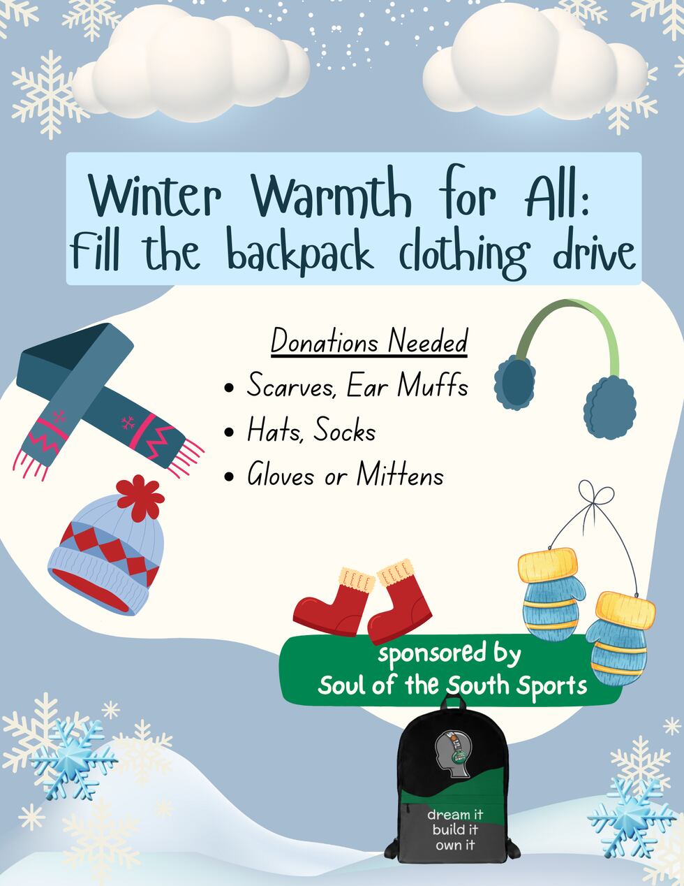Soul of the South Sports is hosting a winter clothing drive.