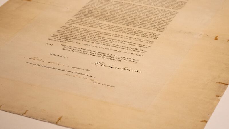 This updated handout photo provided by the Abraham Lincoln Presidential Library and Museum on...