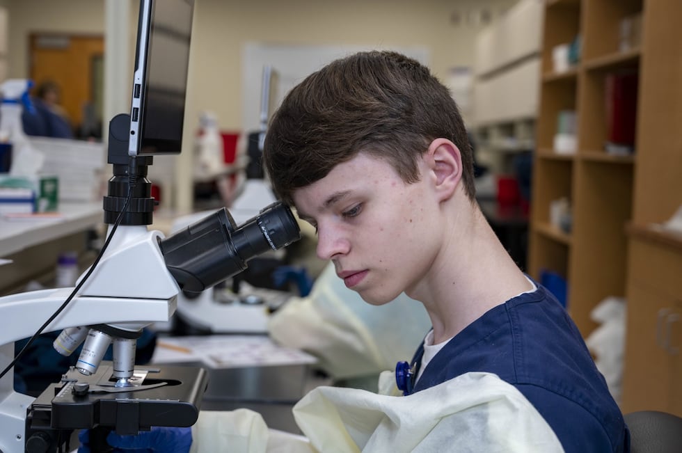 Isak Schmidley is just 16 years old and graduating with a bachelor's degree in medical lab...