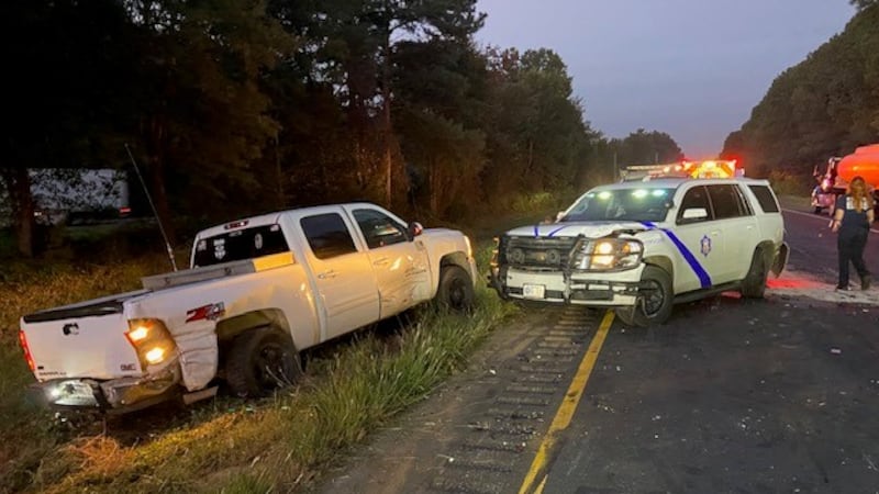 A trooper with Arkansas State Police and two volunteer firemen were injured in this crash on...
