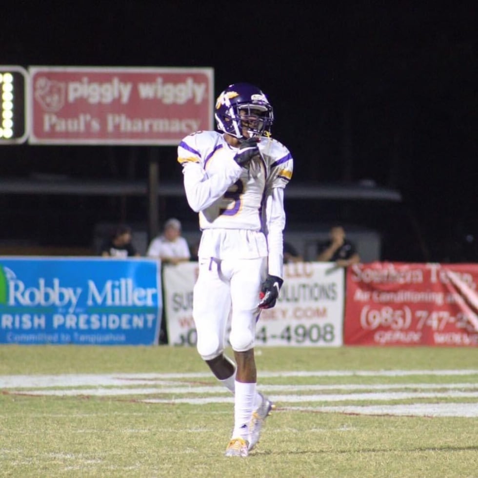 DeVonta Smith as an Amite High Warrior