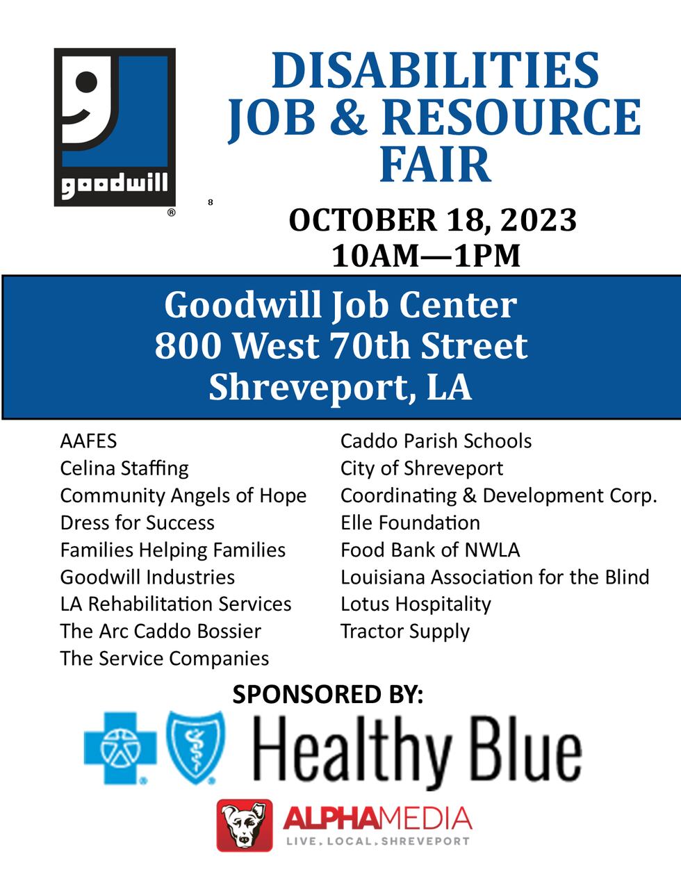 Goodwill Industries of North Louisiana is celebrating National Disability Employment Awareness...