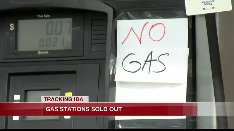 Hurricane Ida causing gas stations to sell out