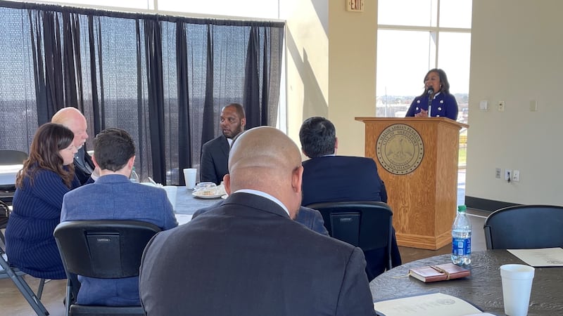 KSLA News 12′s Domonique Benn was the emcee when Caddo School District leaders met over...